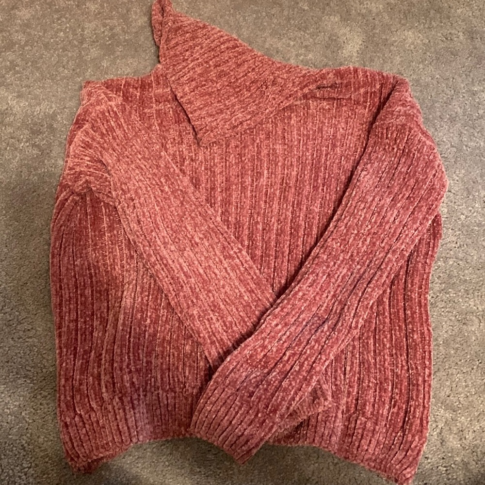 Hippie Rose Pink Fuzzy Sweater